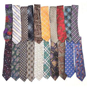 Lot of Preppy Neckties Mens Ties 20pc Classic Casual Workwear EUC